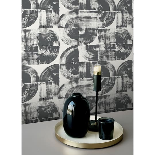 NuWallpaper Elias Black Peel & Stick Wallpaper